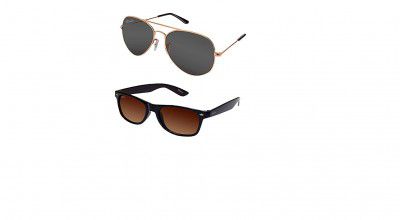 Redex Aviator And Wayfarer Stylish Sunglasses Pack Of Two