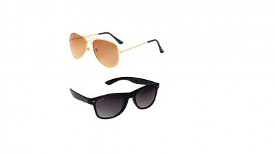 Redex Aviator And Wayfarer Stylish Sunglasses Pack Of Two