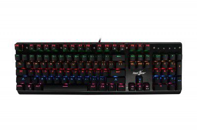 Redgear MK881 Invador Professional Mechanical Wired Gaming Keyboard with Kailh Blue switches, Lightning Effect and Windows Key Lock (Black)