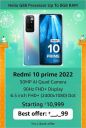 Redmi 10 Prime 2022 (4GB RAM | 64GB Storage) Starting @ ₹10,999...