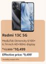 Redmi 13C 5G @ ₹9,499 during Prime Day Sale...