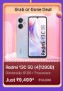 REDMI 13C 5G @ ₹9499 during Flipkart GOAT Sale...