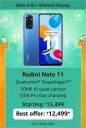 Redmi Note 11 (4GB RAM | 64GB Storage) Starting @ ₹13,499  ...