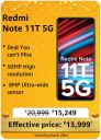 Redmi Note 11T 5G @ ₹13,999/- During Big Billion Days Sale...