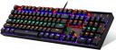 Redragon K551 Rainbow LED Backlit Mechanical Wired Gaming Keyboard with Numlock Keys for Windows PC (Red Switches)...