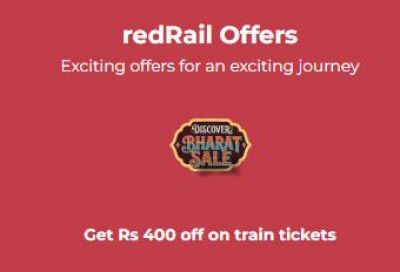 RedRail Offer : Get Rs 400 off on train tickets