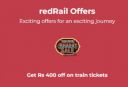 RedRail Offer : Get Rs 400 off on train tickets...
