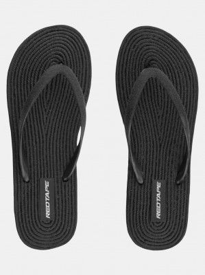 REDTAPE Women Flip Flops (Black , 7)