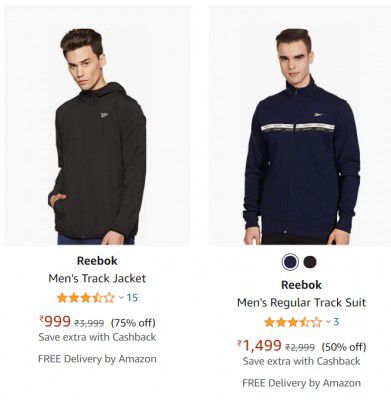Reebok Men s Track Jacket up to 75% off