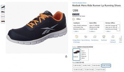 Reebok Mens Ride Runner Lp Running Shoes
