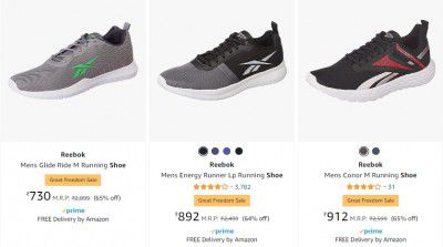 Reebok Men's Shoes Starts ₹982