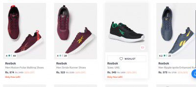 Reebok Mens Sports Shoes Upto 65% Off | Start at Rs 804