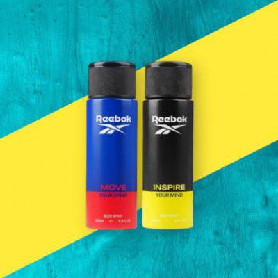 REEBOK Move Your Spirit And Inspire Your Mind Body Spray - For Men  (400 ml, Pack of 2)