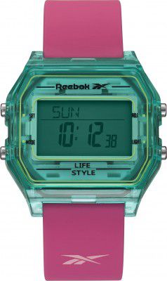 Reebok Nerd Digital Gray Dial Unisexs Watch-RV-VNE-U9-PZIP-WT