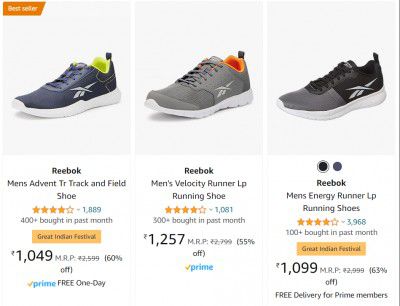 Reebok Shoes @ Minimum 50% Off