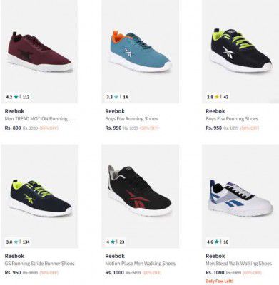 Myntra : Upto 66% OFF - Reebok Mens Sports Shoes | Starts At Rs 759