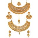 Reeva Jewellery Set Gold Plated Jewellery Set for Women (Gold and Lct) (RCIN407N429R)...