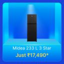 Midea 233 L Refrigerator @ Rs.17490 in Flipkart Big Billion Days Sale...