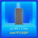 LG 185 L 2-star Refrigerator @ Rs. 11826 in Flipkart Big Billion Days Sale...