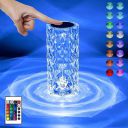 REFULGIX Crystal Lamp,16 Color Changing Rose Crystal Diamond Table Lamp (Pack of 1)...