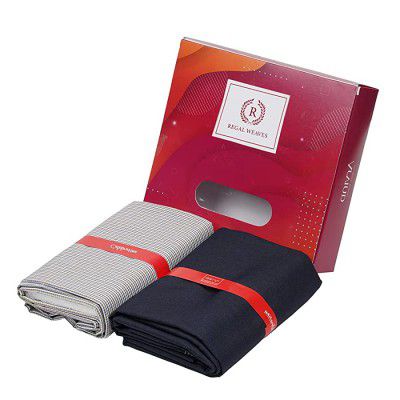Regal Weaves By Arvind Fabric Gift Box (Unstitched, Multicolor, Free Size) - Pack of 10 (FC-1) (Model: FABPACKCHAR-1)
