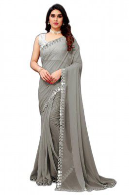 Regolith Designer Sarees for women 's georgette ethnic wear for women with unstitched blouse piece