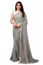 Regolith Designer Sarees for women 's georgette ethnic wear for women with unstitched blouse piece...