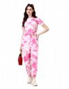 Regolith Designer Sarees Women's Tie Dye Printed Short Sleeve Casual Wear and Workout Clothe Gym Wear Tracksuits Co-ord Set...