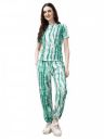 Regolith Designer Sarees Women's Tie Dye Printed Short Sleeve Casual Wear and Workout Clothe Gym Wear Tracksuits Co-ord Set...
