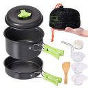 REHTRAD 8 Pcs Camping Cooking Set?Camping Accessories for Outdoor?Camping Utensils with Carry Bag?Camping Bowl Pot Pan Set...