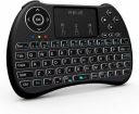 REIIE H9+ Backlit Wireless Mini Handheld Remote Keyboard with Touchpad Work ...
