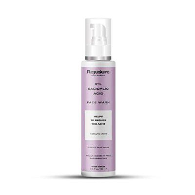Rejusure 2% Salicylic Acid Face Wash - Heal Acne, Minimize Blackheads & Whiteheads | Skin Care - 100ml
