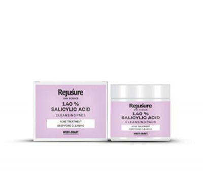 Rejusure Salicylic Acid Cleansing Pads - Acne Cleansing | - 50 Pads