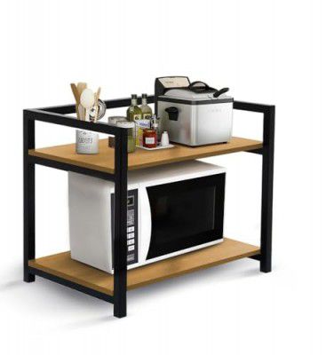 Rellon Industries Microwave Stand, Kitchen Rack Oven Rack 2-Tier Counter Shelf
