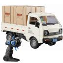 Remote Control Truck White | 2.4G RC Truck with 100 Meter Remote Range, Door Opening, LED Lights, Sound & Spray | Forward/Backward & Left/Right Steering | Rechargeable RC Truck Toy...
