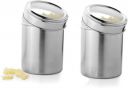 Renberg Steel Grocery Container - 1650 ml  (Pack of 2, Silver)...