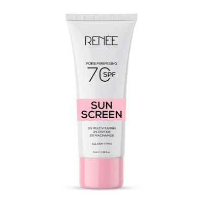 RENEE Pore Minimizing Sunscreen for All Skin Type Spf 70 With 2% Niacinamide, 2% Peptide & 3% Multivitamins, 5Ml