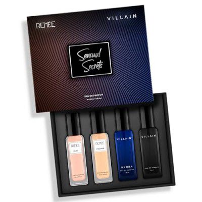 RENEE X VILLAIN Fruity Liquid Perfume For Unisex, Sensual Secrets Unisex Eau De Parfum (80 ML) - Pack Of 4