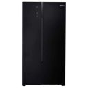 (Renewed) Amazonbasics 690 L Frost Free Side-by-side Refrigerator (Black)...