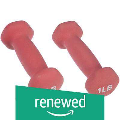 (Renewed) AmazonBasics Neoprene Dumbbells, Set of 2