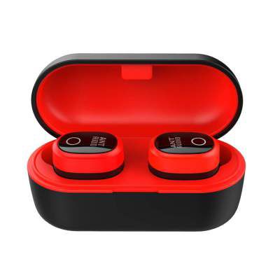 (Renewed) Ant Audio Wave Sports TWS 720 Bluetooth 5.0 Wireless Earbuds IPX5 with Long-Lasting Bass Headset Stereo Headphones in-Ear Dual Channel Earphones Built-in Mic with Charging Case- Black Red