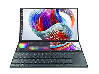 (Renewed) ASUS ZenBook Duo Intel Core i5-10210U 10th Gen 14-inch FHD Thin and Light Laptop (8GB RAM/512GB NVMe SSD/Windows 10/MS Office 2019/2GB NVIDIA GeForce MX250 Graphics/1.60 Kg), UX481FL-HJ551TS