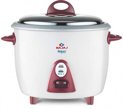 (Renewed) Bajaj Majesty New RCX 3 1.5-Litre Multifunction Rice Cooker (White/Pink)