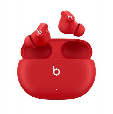 (Renewed) Beats Studio Buds Bluetooth Truly Wireless In Ear Earbuds With Mic Noise Cancelling Ipx4 Rating, Sweat Resistant, Compatible With Apple & Android, Class 1, Beats Red