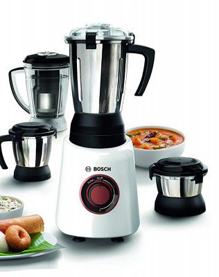(Renewed) Bosch TrueMixx Bold Mixer Grinder 750 Watt, 4 Jars - MGM6641WIN (White)