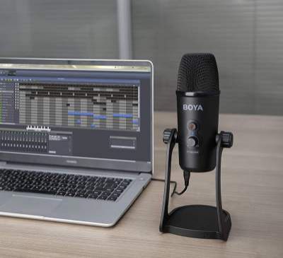 (Renewed) Boya BY-PM700 USB Computer Microphone for Vlog Conference Live