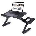 CLAW Adjustable Laptop Stand with Dual Cooling Fans and Detachable Mousepad Tray, Aluminium + ABS Material, Perfect Portable Table for Use on Bed, Couch, Sofa, Desk (Renewed) ...