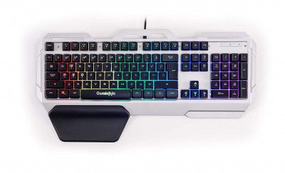 (Renewed) Cosmic Byte CB-GK-06 Galactic Wired Gaming Keyboard with Aluminium Body, 7 Color RGB Backlit with Effects, Anti-Ghosting (Black/Silver)