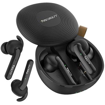 (Renewed) Fire-Boltt Buds 1100 Truly Wireless Bluetooth In Ear Earbuds with Mic (Black)