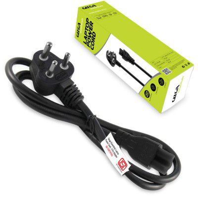 (Renewed) Gizga Essentials Laptop Power Cable Cord- 3 Pin Adapter Isi Certified(1 Meter/3.3 Feet)